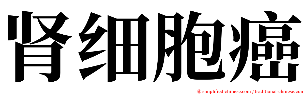 肾细胞癌 serif font