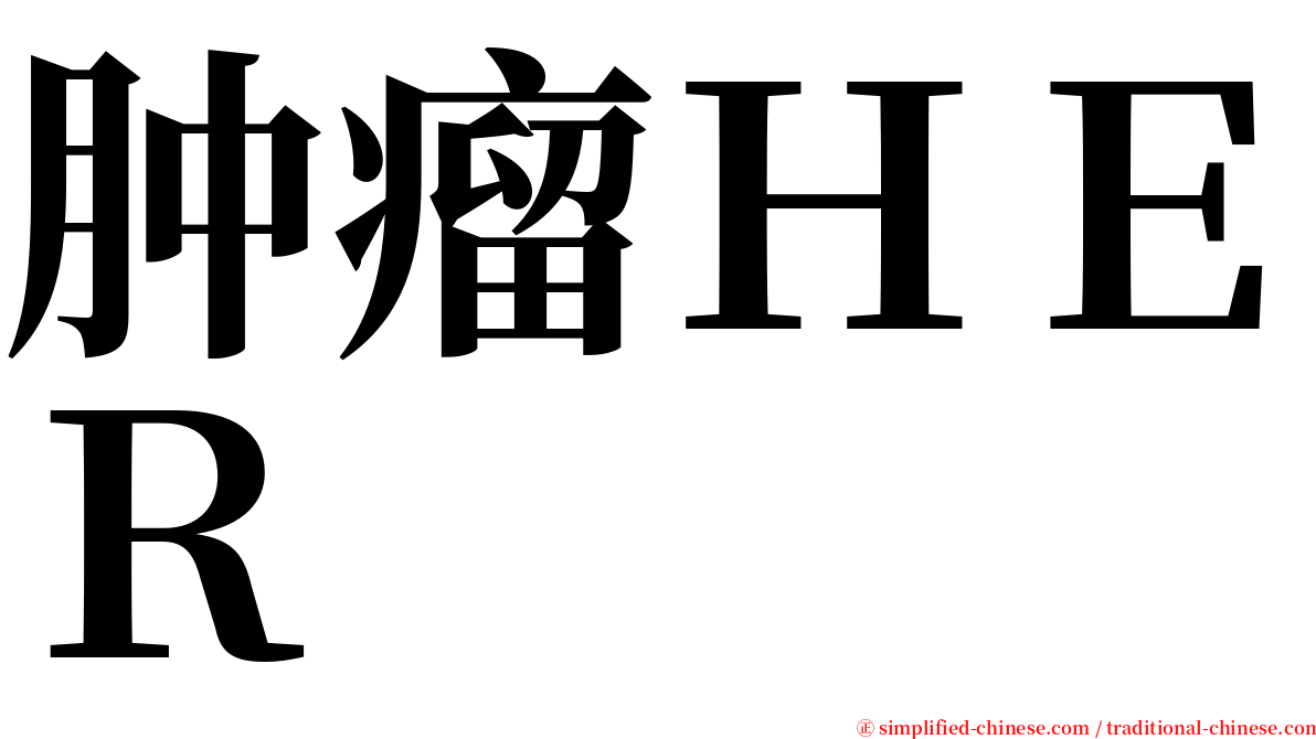 肿瘤ＨＥＲ serif font