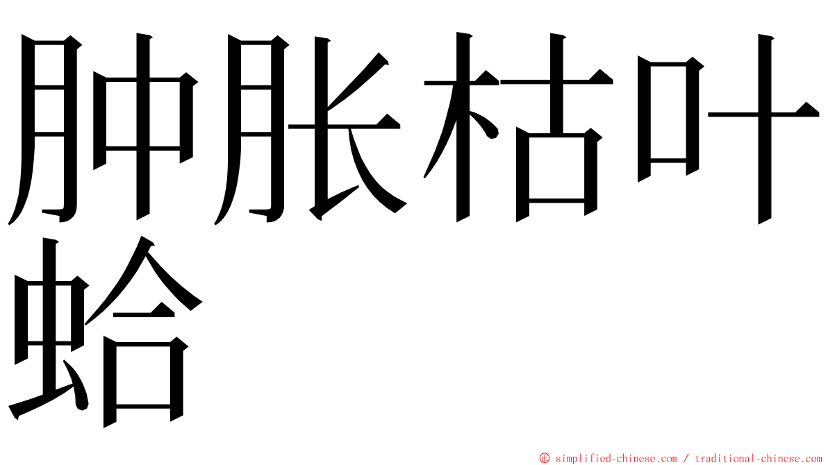 肿胀枯叶蛤 ming font