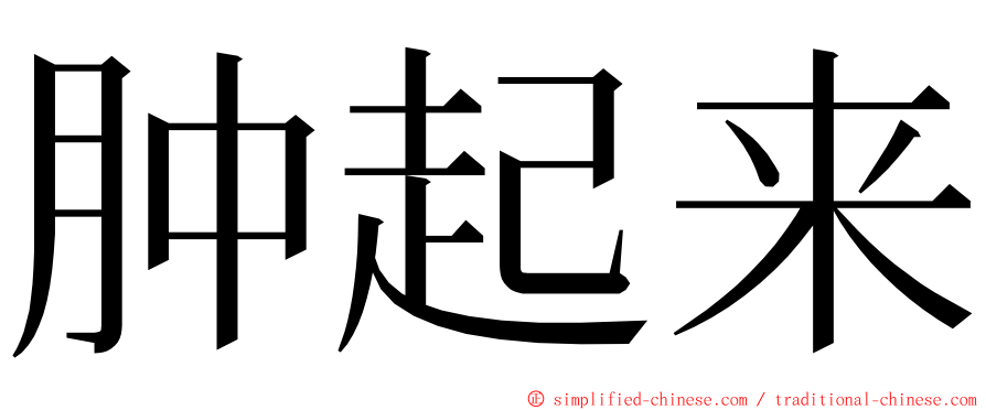 肿起来 ming font