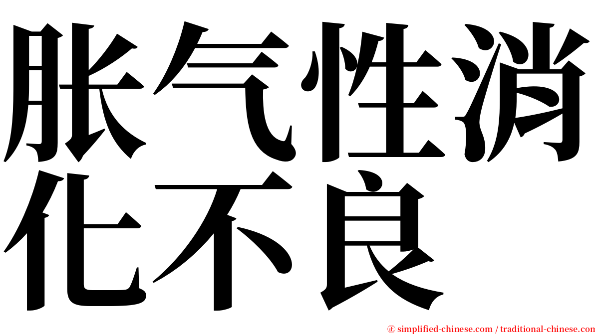 胀气性消化不良 serif font