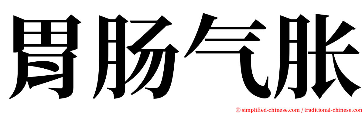 胃肠气胀 serif font