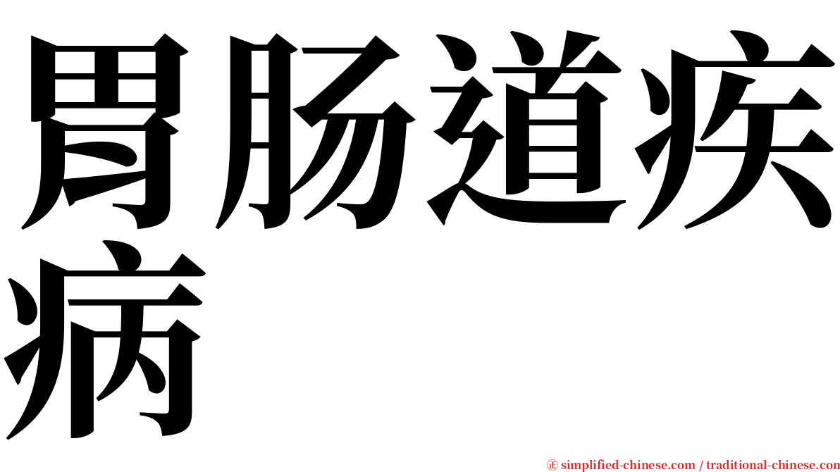 胃肠道疾病 serif font