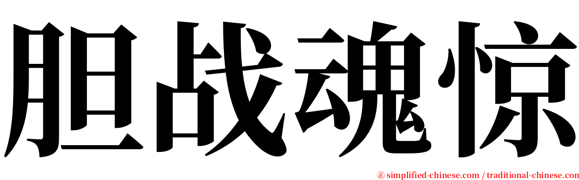 胆战魂惊 serif font