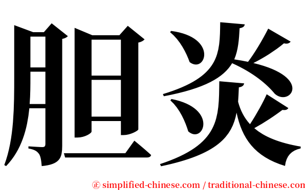 胆炎 serif font