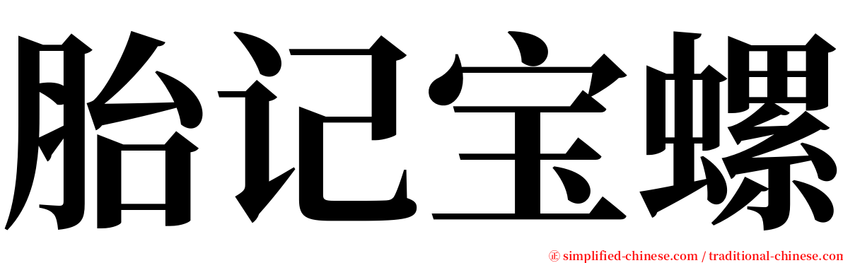 胎记宝螺 serif font