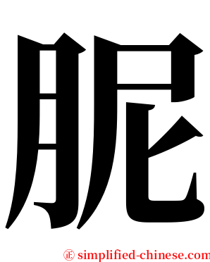 胒 serif font