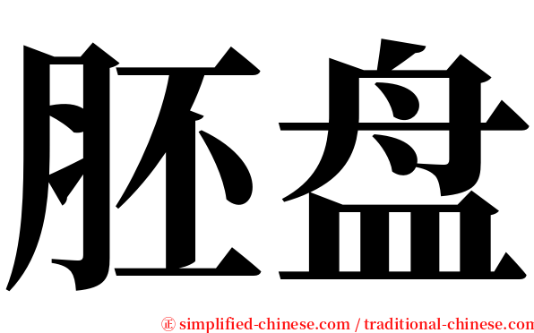 胚盘 serif font