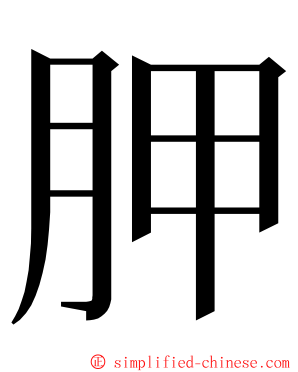 胛 ming font