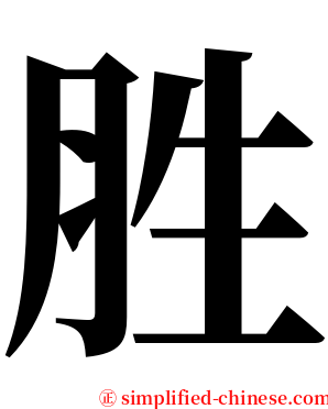 胜 serif font