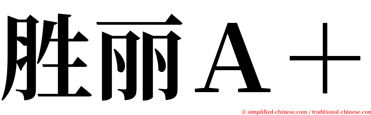 胜丽Ａ＋ serif font