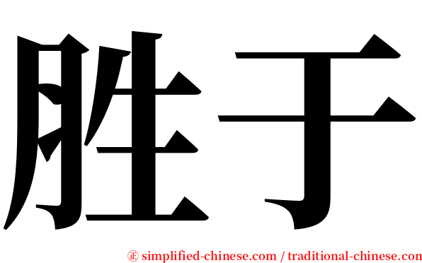 胜于 serif font