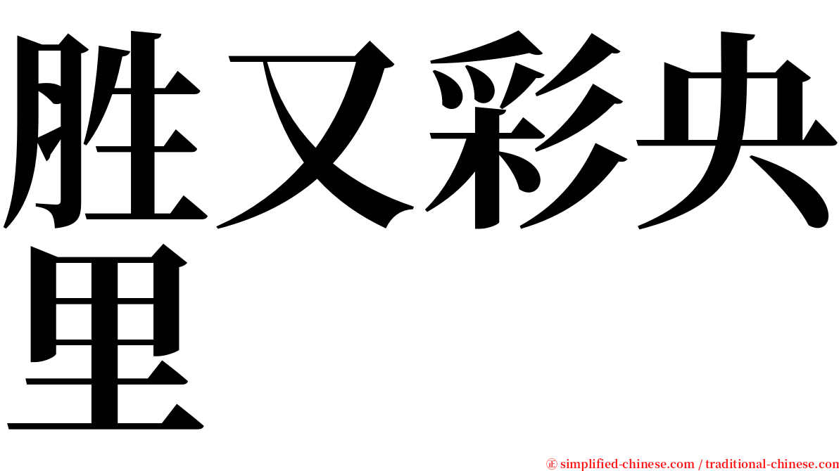 胜又彩央里 serif font