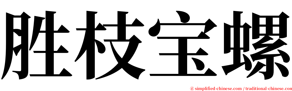 胜枝宝螺 serif font