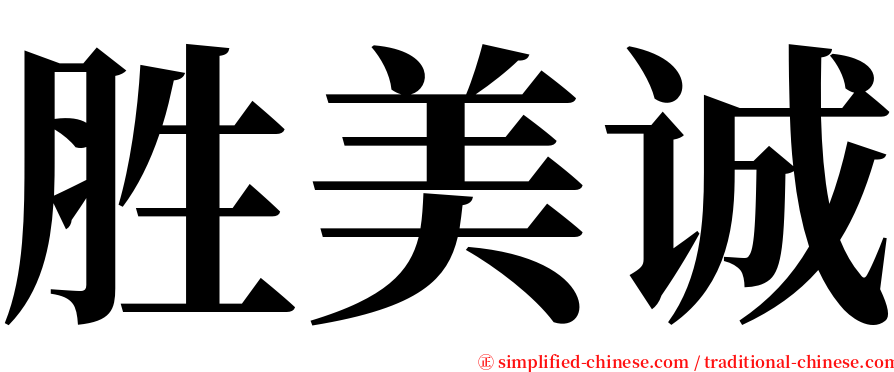 胜美诚 serif font