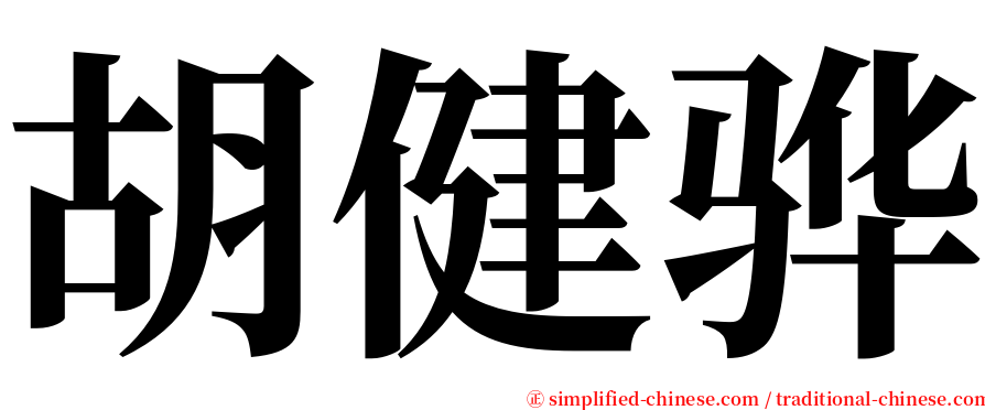 胡健骅 serif font