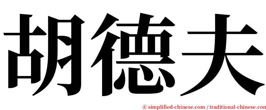 胡德夫 serif font