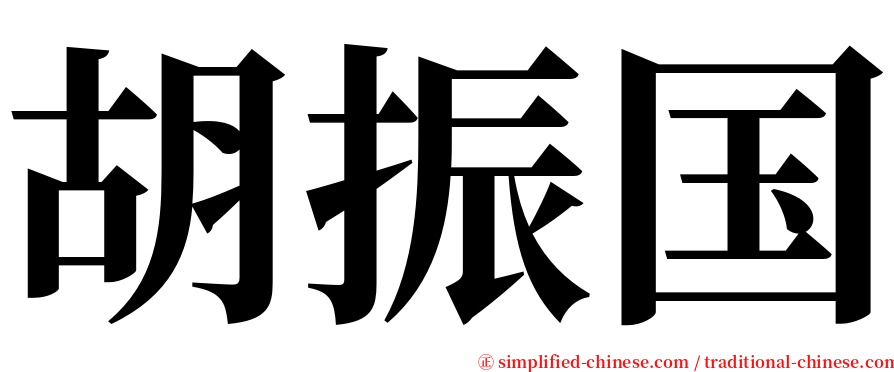 胡振国 serif font