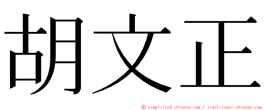 胡文正 ming font