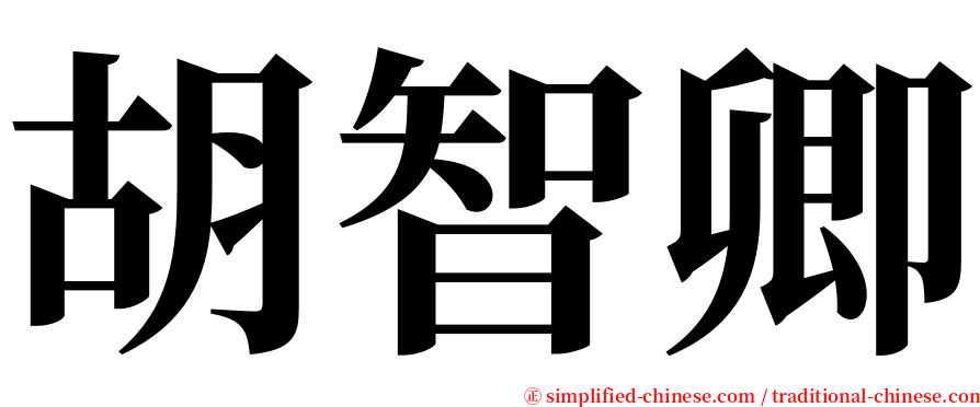 胡智卿 serif font