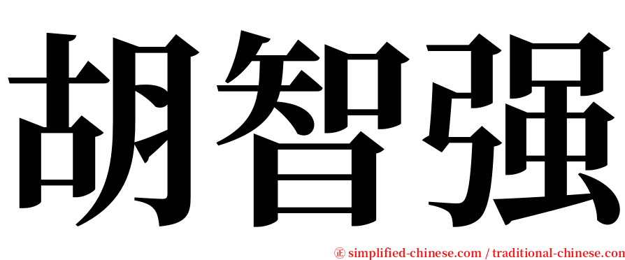 胡智强 serif font