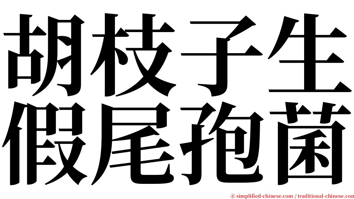 胡枝子生假尾孢菌 serif font