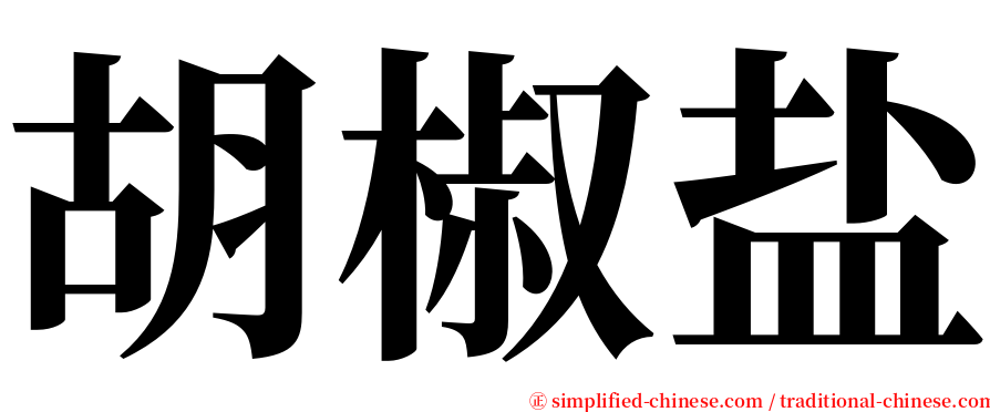 胡椒盐 serif font