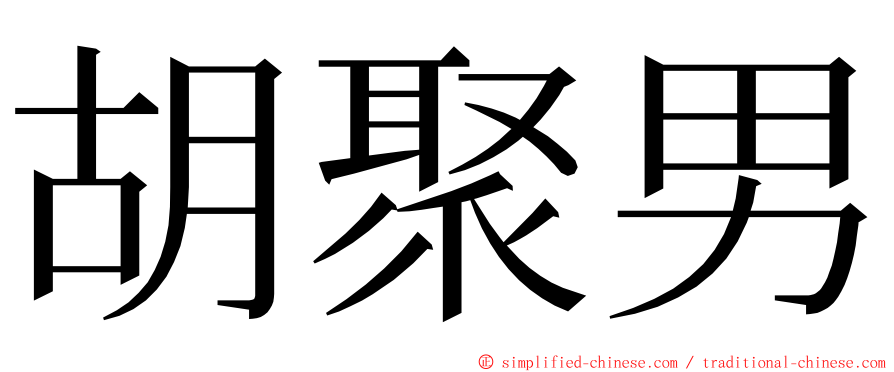 胡聚男 ming font