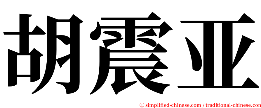 胡震亚 serif font