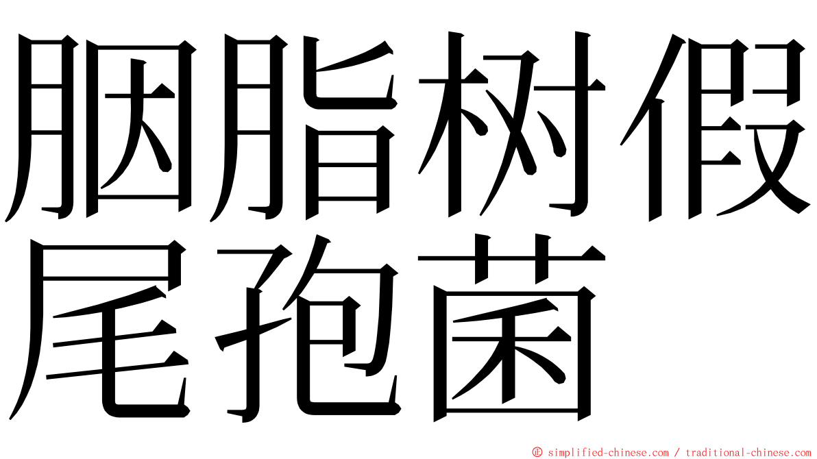 胭脂树假尾孢菌 ming font