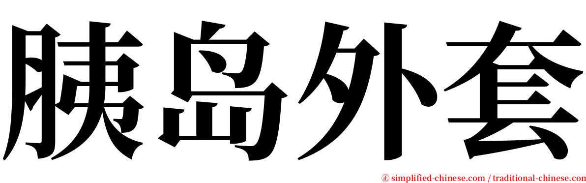 胰岛外套 serif font