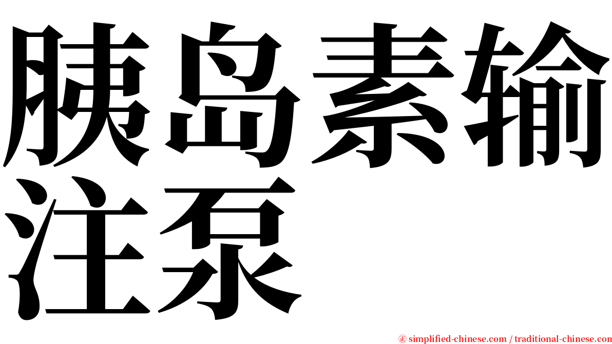 胰岛素输注泵 serif font