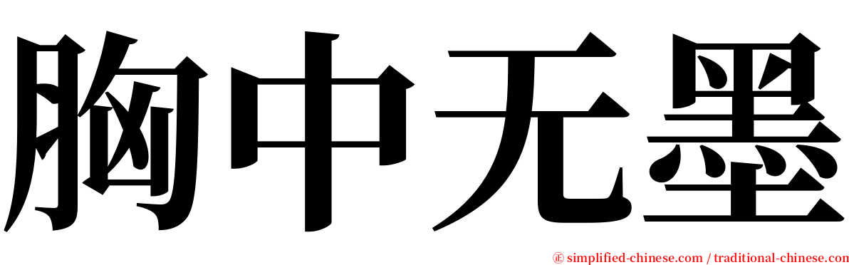 胸中无墨 serif font