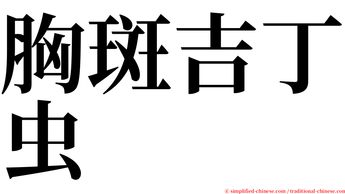 胸斑吉丁虫 serif font