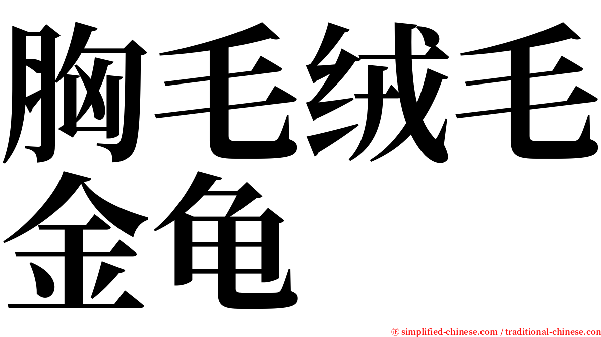 胸毛绒毛金龟 serif font