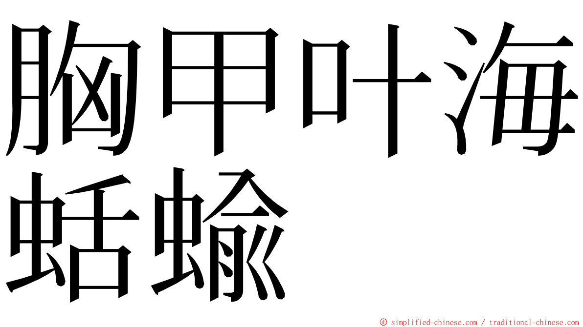 胸甲叶海蛞蝓 ming font