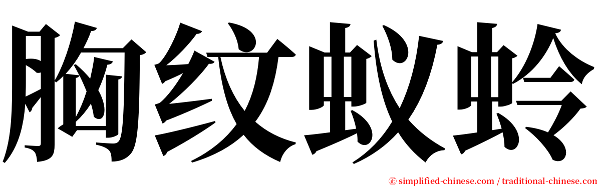 胸纹蚁蛉 serif font