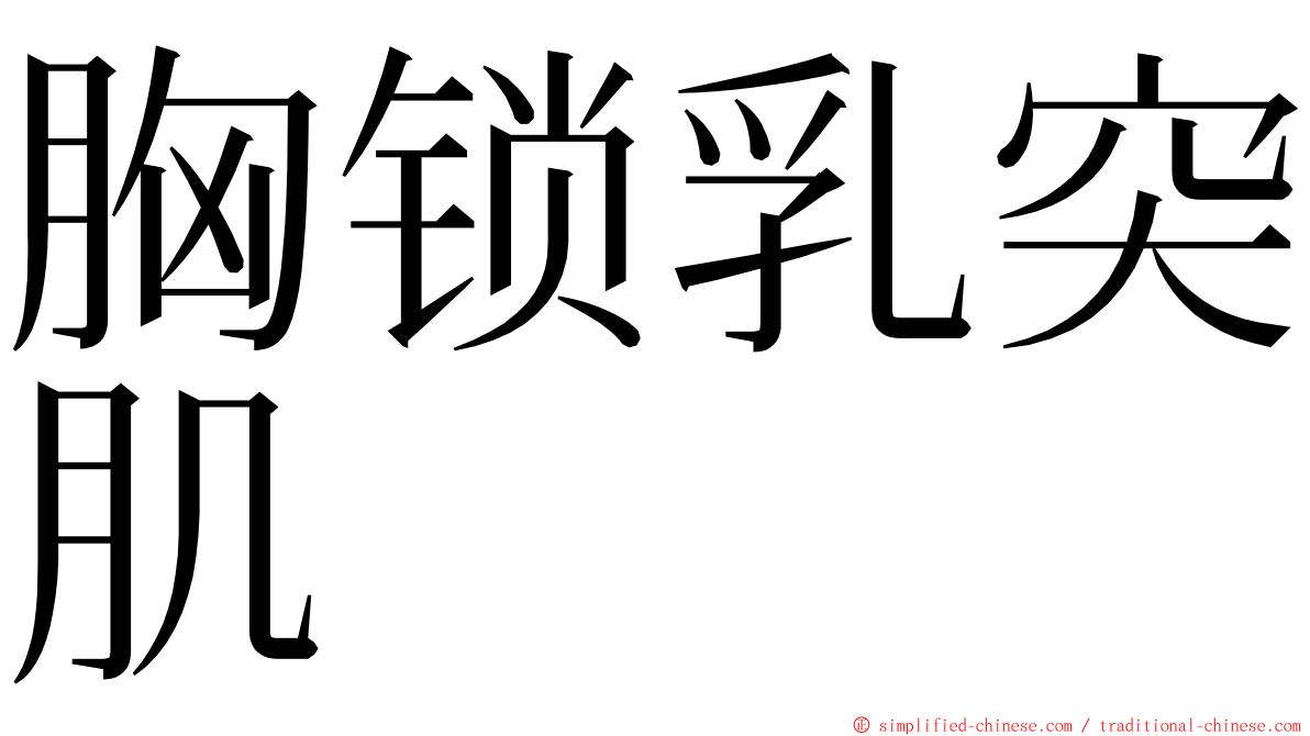 胸锁乳突肌 ming font