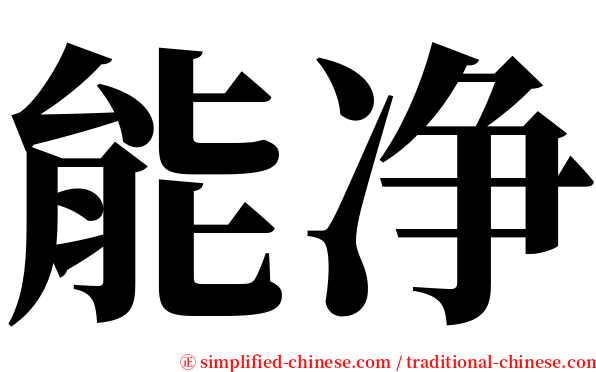 能净 serif font