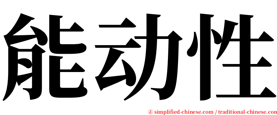 能动性 serif font