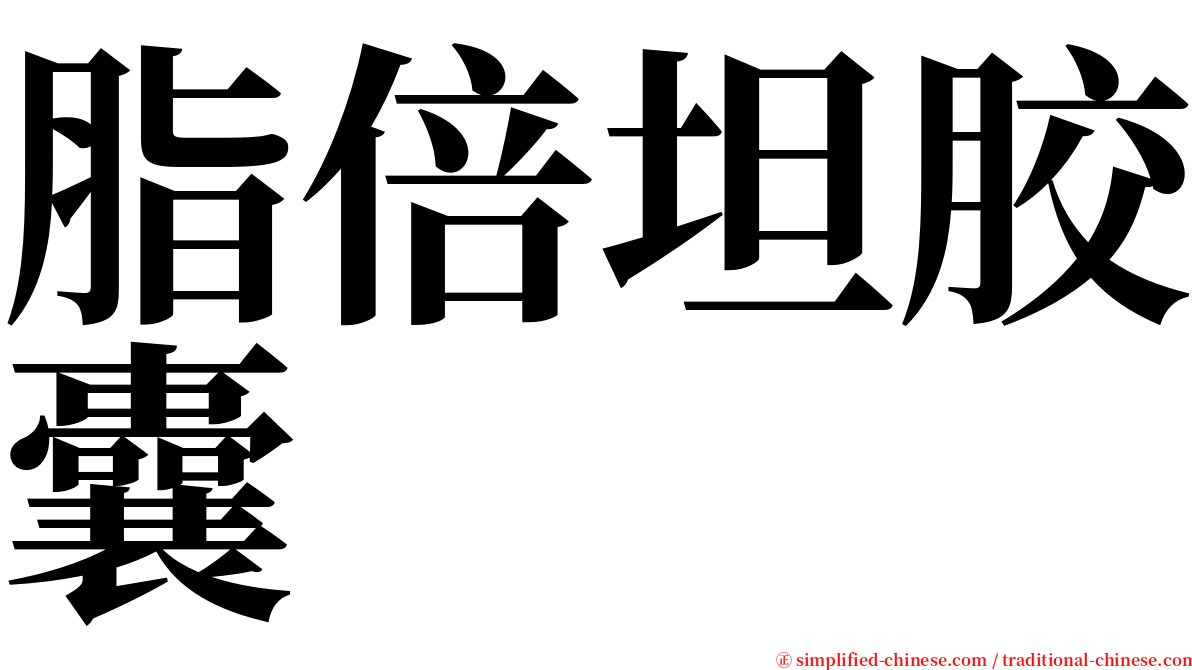 脂倍坦胶囊 serif font