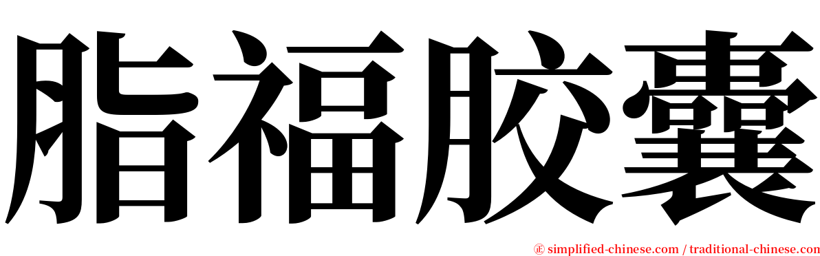 脂福胶囊 serif font