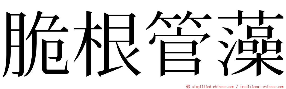 脆根管藻 ming font