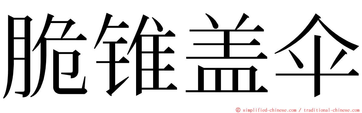 脆锥盖伞 ming font