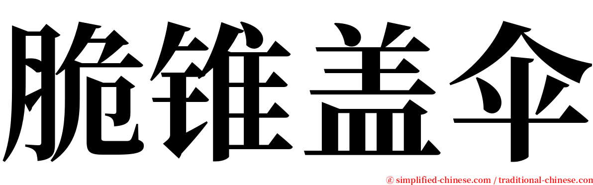 脆锥盖伞 serif font