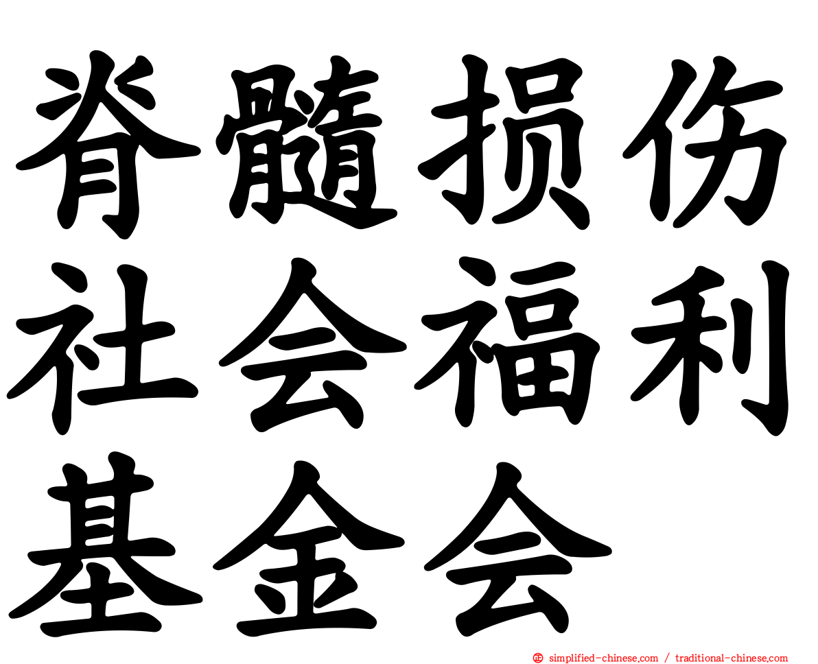 脊髓损伤社会福利基金会