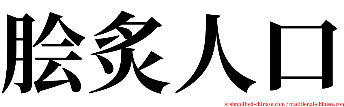 脍炙人口 serif font