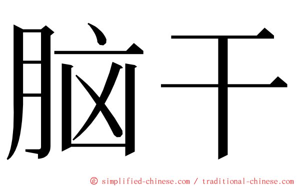 脑干 ming font