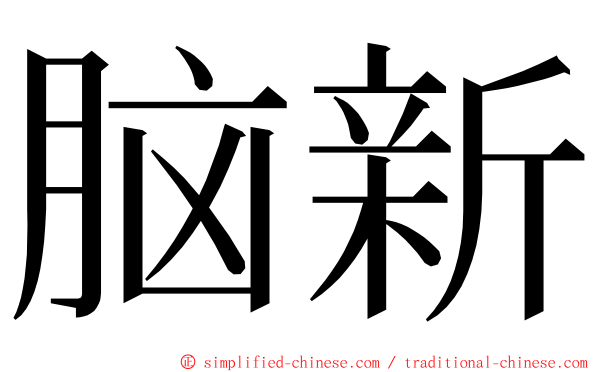 脑新 ming font