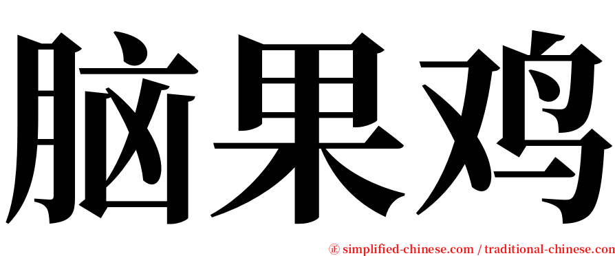 脑果鸡 serif font